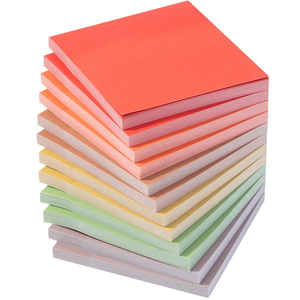 Mr. Pen- Sticky Notes, 3”x3”, 12 Pads, 600 Sheets, Colorful