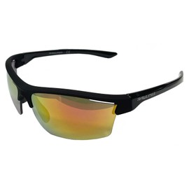 Foster grant Rawlings Baseball Sunglasses Black with Golden mirror - Red tinted lenses
