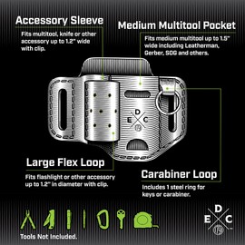 1791 EDC Multitool Sheath & Flashlight Holster, Leather EDC Pouch for Belts Also fits Knife and Keys - Compatible with Full Size Leatherman, Gerber, SOG Multitools - Easy Slide, Brown