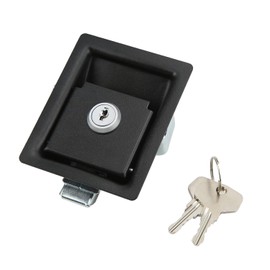 Akozon Cerradura de Manija de RV, Cerradura de Manija de Panel de Gabinete Interior de RV de Acero Al Carbono con 2 Llaves para Cerradura de Pestillo de Puerta de Remolques de Campistas
