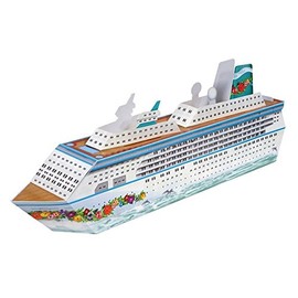 Club Pack of 12 White 3-Dimensional Cruise Ship Party Centerpieces 13.25"