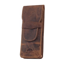 Greenburry Vintage Pencil Case Pencil Case Leather Brown 16 x 6.5 x 2 cm, brown, vintage
