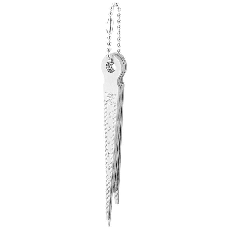 1 Set Stainless Steel Welding Taper Feeler Gauge Rulers Hole