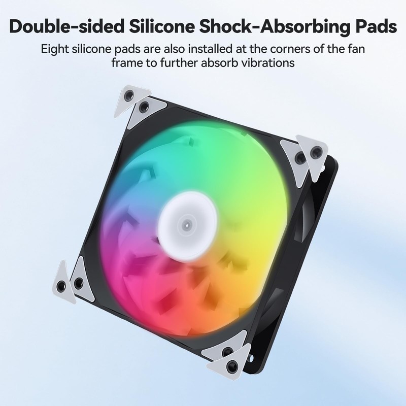 ELUTENG 4 Pack 120mm ARGB Fan 4 Pin PWM Max
