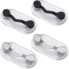 Paquete de 4 soportes magnéticos para anteojos, pin magnético, pines para ropa, camisa, soporte magnético para anteojos de lectura con nombre, soporte para tarjetas de sol, identificación para