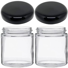 JARMING COLLECTIONS Mason Jars 16 oz Glass Extra Wide Mouth Pint Storage Jars with Lids - BPA Free Plastic Storage Lids - Made in USA - Pint Glass Jars 16 oz with Lids