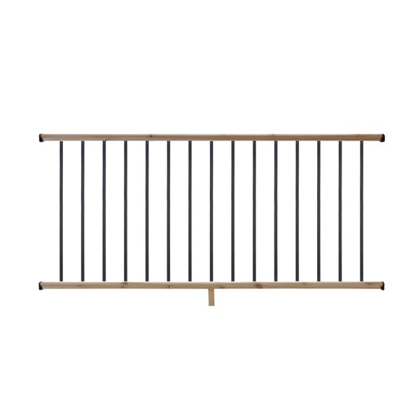 ProWood 6 ft. Cedar Moulded Rail Kit with Aluminum Square