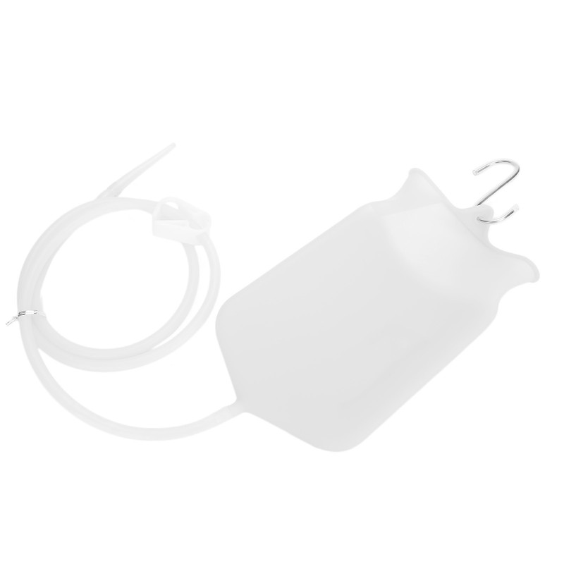 2L Silicone Rubber Enema Bag 160cm Hose Tips Set Kit