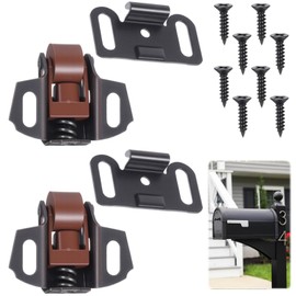 2Pack Mailbox Replacement Roller Catch Latch, Mailbox Latch Replacement Kit, Roller Wheel Spring Cabinet Latches, Rollers Cabinet Latchs for Cabinets Doors RV Latches Camper Kitchen