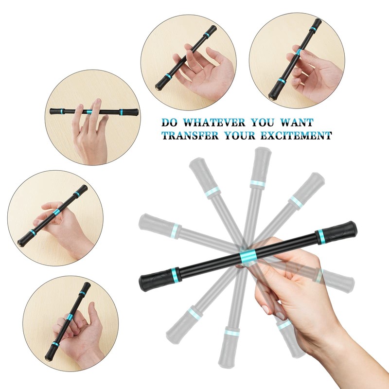 OSDUE 2 Pcs Rolling Finger Rotating Pen, No Pen Refill