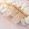 Frcolor Handmade Bridal Flower Side Hair Clip With Tulle Flowers,