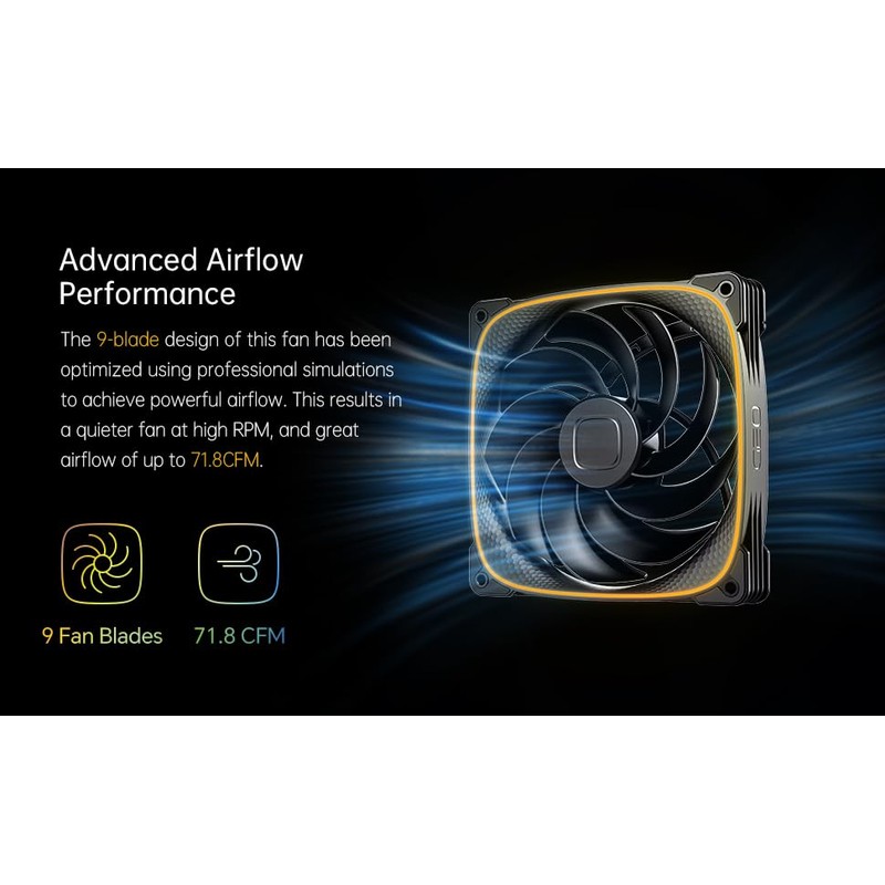 Geometric Future Squama 2503R Reverse Blade RGB PWM Fan -