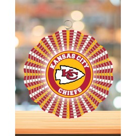 Handmade Kansas City Chiefs Inspired 8in 3D Wind Spinner