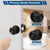 Estmoon 6 Pack Door Knobs, Matte Black Privacy Door Knob