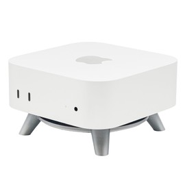 Dee Plus Mac Mini M4 Stand, Mac Mini M4 Accessories, MacMini M4 Holder, Simple Design Computer Holder for Mac MiniM4/M4 Pro 2024, Non-Slip Pads, Easy Access to On/Off Switch (Silver)