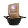 Relaxus Decor Desk Zen Fan Indoor Water Fountain with LED