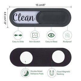 sourcing map Dishwasher Magnet Clean Dirty Sign Oval Magnetic Dishwasher Indicator Wood Grain Non-Scratch Sign with Stickers for Dishwasher Kitchen Hotel, Grey