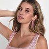 EVER FAITH Tassel Earrings Rhinestone Star Sparkling Crystal Fringe Drop
