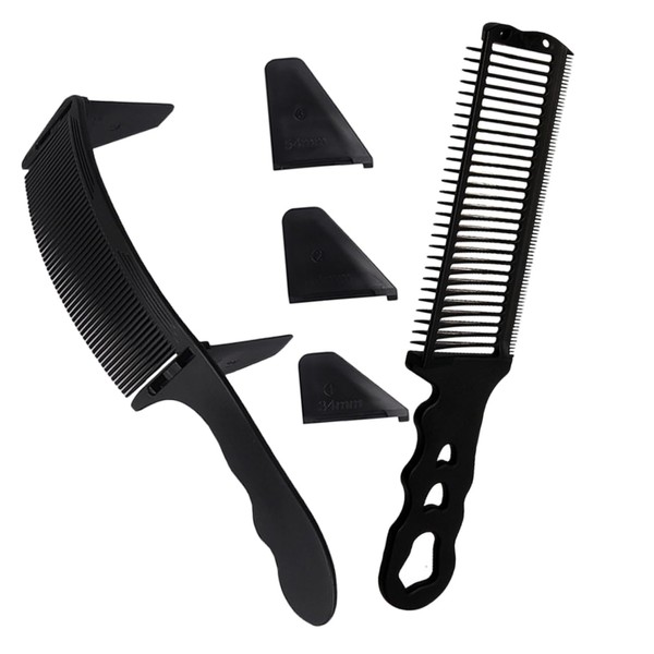 IWOWHERO 1set Barber Hair Cutting Combs for Men Shaped Clipper