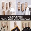 Indian Shelf Boho Wood Adhesive Hooks Decorative Hooks Adhesive Hooks