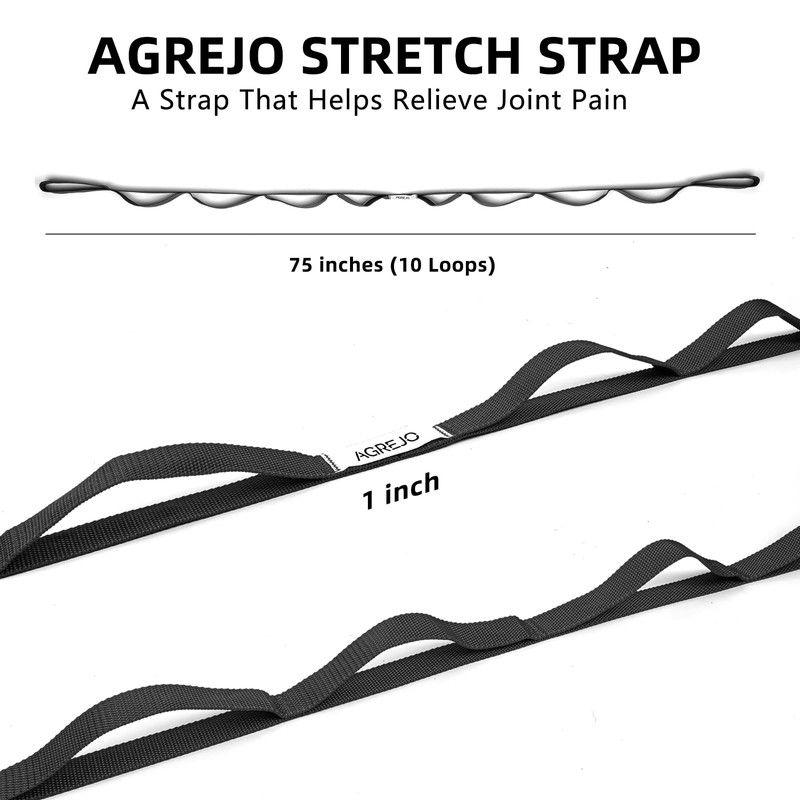 Stretching Strap Yoga Strap Physical Therapy for Home Workout, 10