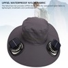 Solar Fan Hat Large Brim Quick Dry Breathable 3 Speeds