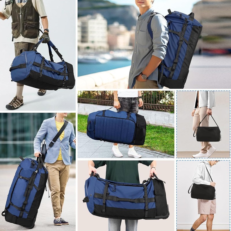 Rolling Duffle Bag with Wheels,86L 30”Carry on Luggage with Wheels,Folding