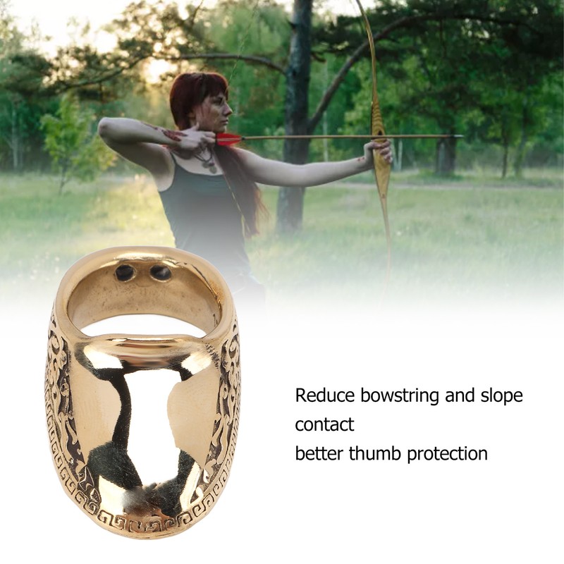 Archery Thumb Rings Good Protection Engraving Pattern Brass Finger Protector