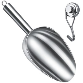Stainless Steel Ice Scoop for Freezer with Magnetic Hook - Ice Scoop for GE Profile Opal 2.0 Nugget Ice Maker, for Kitchen Bar Party Accessories