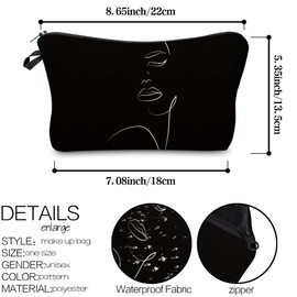 Deanfun Small Makeup Bag for Purse, Waterproof Makeup Bags Roomy Toiletry Pouch Travel Accessories Gifts (55884)