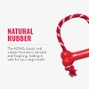 KONG Goodie Bone with Rope Dog Toy, Rojo, XS