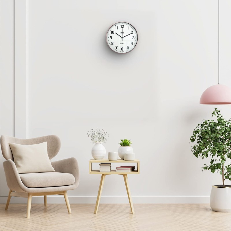 ANSIO Wall Clocks 10 inch/25.4cm For Living Room Modern, Large
