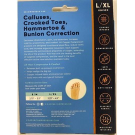 (NEW) Copper Compression - Copper Infused Bunion Relief - Large/X-Large