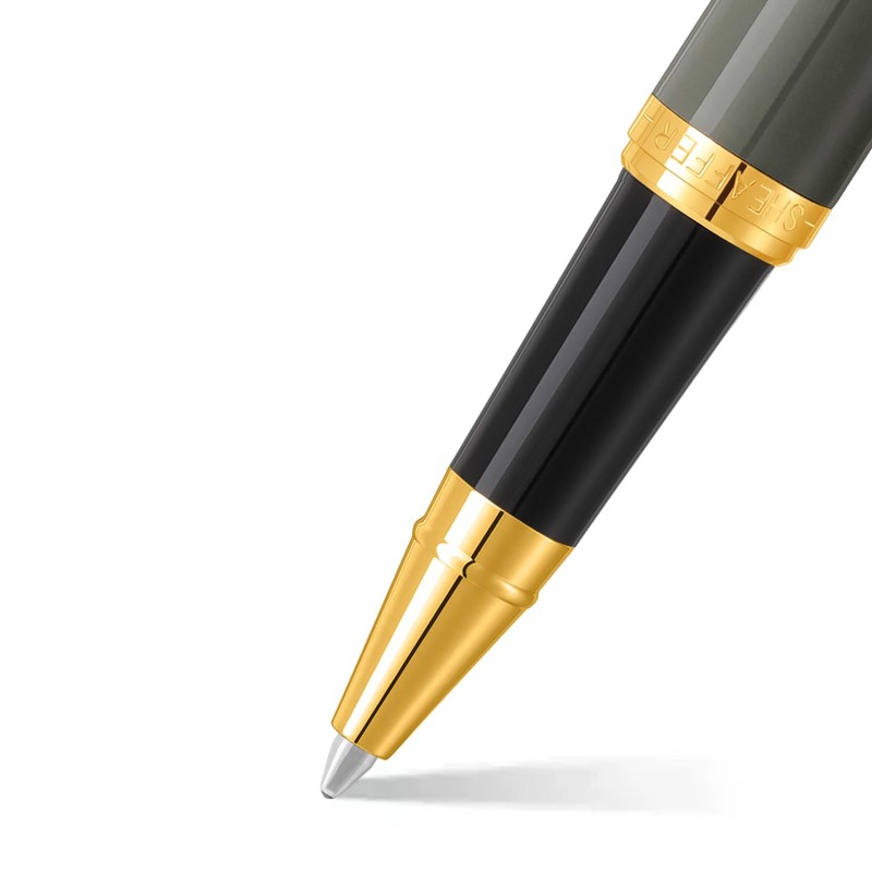 Sheaffer VFM 9427 Glossy Light Gray Rollerball Pen With PVD