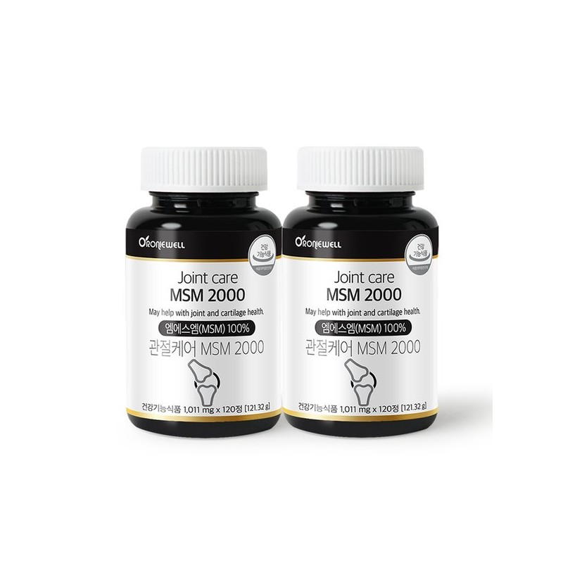 Lonelywell [로니웰] 관절케어 MSM 2000 120정 x 2개 (총 4개월분)