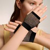 JUNART 2 Pairs of Short Fishnet Gloves,4 Colours Stretchy Fingerless