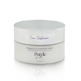 PURPLE DUCK Thick Whipped Body Butter for Women – Moisturizer with Organic Coconut Oil, Shea Butter & Vitamin E – Silky Hydrating Body Butter for Soft, Smooth Skin - Coco Cashmere 8 Oz