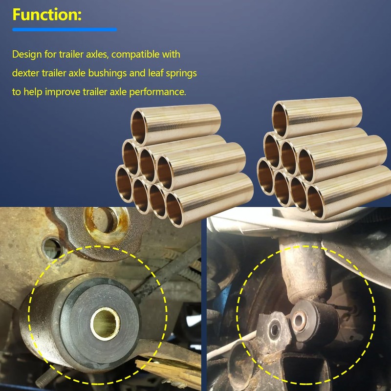 BIGLKNM ID 9/16" OD 11/16" Leaf Spring Bushing Kit for