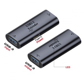 CY Adapter USB 3.0 Active Repeater Adapter Type-A Female to Type-A Female Extender with Chipset for Camera Printer Computer