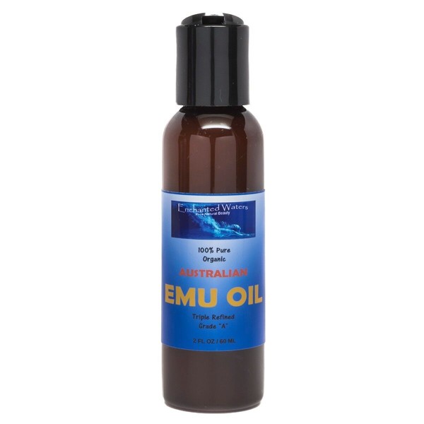 Enchanted Waters AUSTRALIAN EMU OIL 100% Pure Natural Organic Triple Refined, Freshest Avail. 2oz