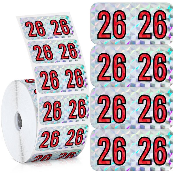 Teling 500 Pcs 2026 Year Stickers File Folder Labels Rectangle