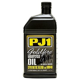 PJ1 9-32 Goldfire 10W-40 Synthetic Blend Motorcycle Engine Oil, 1 L