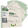 Serenoraa Premium Natural Green Tea Oil Blotting Sheets for Face - 1x100 Sheets with Ex...