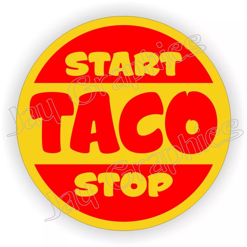 Unbranded/Generic TACO Start Stop Engine Starter Push Button Decals Stickers