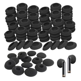 XNIVUIS Pack of 200 Foam Ear Pads, Replacement Tips, Replacement Ear Pads, Ear Pads, Foam Ear Pads, Ear Plugs for Headphones, Earphones 15-19 mm (Black)
