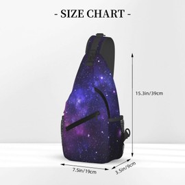 LOSTORCHI Galaxy Crossbody Sling Bags for Women Men Abstract Blue Nebula Beautiful Night Sky Outer Space Background Travel Sling Backpack Casual Shoulder Bag Universe Theme Gym Sports Hiking Daypack
