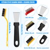 Zeuwets Crevice Cleaning Brush with Hard Bristles, 10 Pieces Corner
