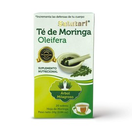 SALUTARI Moringa Tea – Premium Moringa Tea Bags – Flavorful Moringa Herbal Tea – 20 Bags of Moringa Oleifera Leaf Tea with Vitamins, Antioxidants and Flavonoids – Non-Caffeine Indian Tea