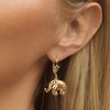 Barzel 18K Gold Plated Filigree Cutout Drop Elephant Earrings and