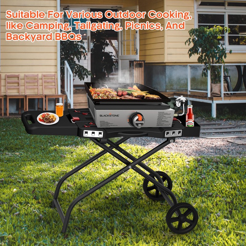 Outdoor Grill Stand for Weber Q1200, Q1000, Q2200, Q2400, Portable
